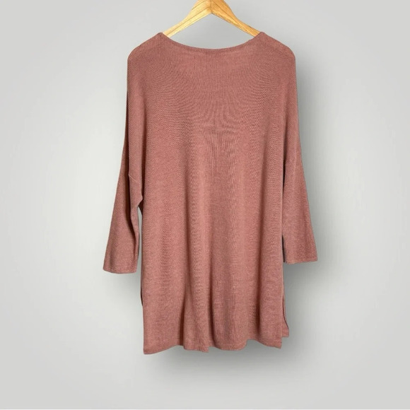 Purejill J Jill Linen Blend Pullover Sweater Size Large 3/4 Sleeve Relaxed Fit - Picture 4 of 8